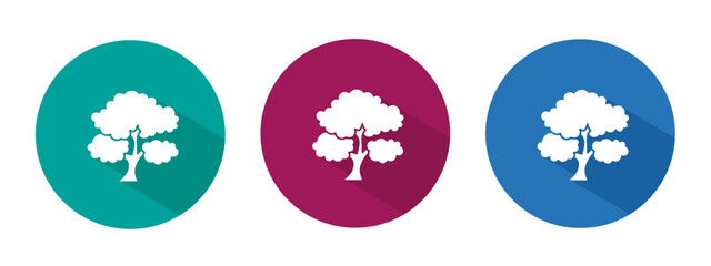 Icon for tree vector illustration in flat.