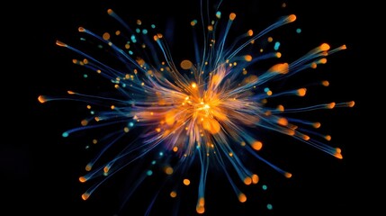 Fototapeta premium Abstract representation of energy with vibrant colors and motion.