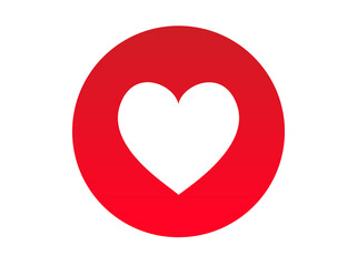 Social media love heart modern symbol icon