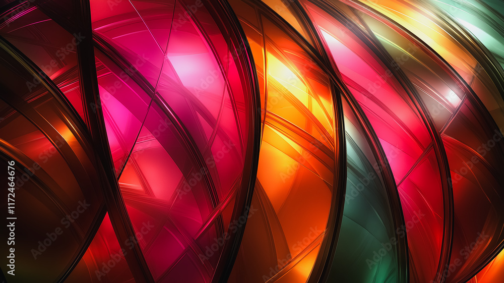Poster abstract flow of color: a captivating abstract composition of vibrant, swirling colors, reminiscent 
