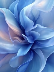 Obraz premium Abstract blue flowing fabric swirl.