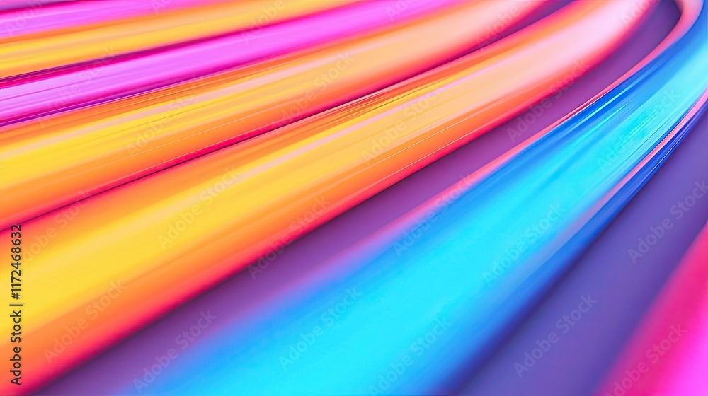 Poster neon abstract background concept. vibrant abstract lines in pink, blue, and orange, creating a dynam