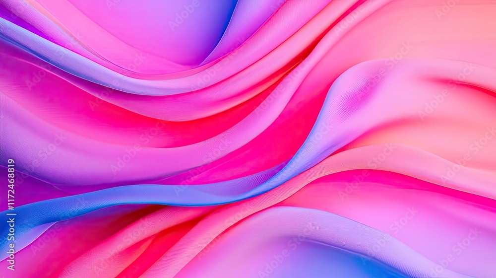 Poster pastel abstract background concept. colorful abstract waves of fabric create a stunning visual effec