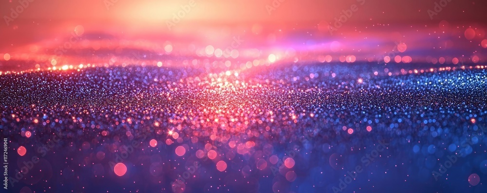 Poster glitter abstract background idea. a vibrant close-up of shimmering colorful particles creating a dre