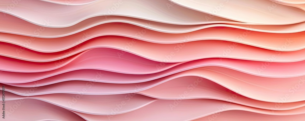 Aufkleber pastel abstract background concept. abstract waves in soft pink hues create a soothing and modern vi