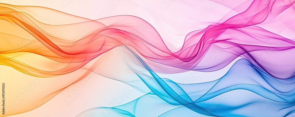 Aufkleber pastel abstract background concept. colorful abstract waves create a vibrant and fluid digital backg