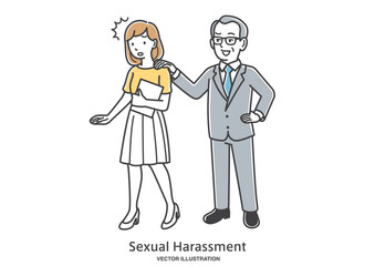 セクハラをする上司と嫌がっている女性