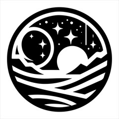 Generic logo design vector art Generic logo icon silhouette illustration