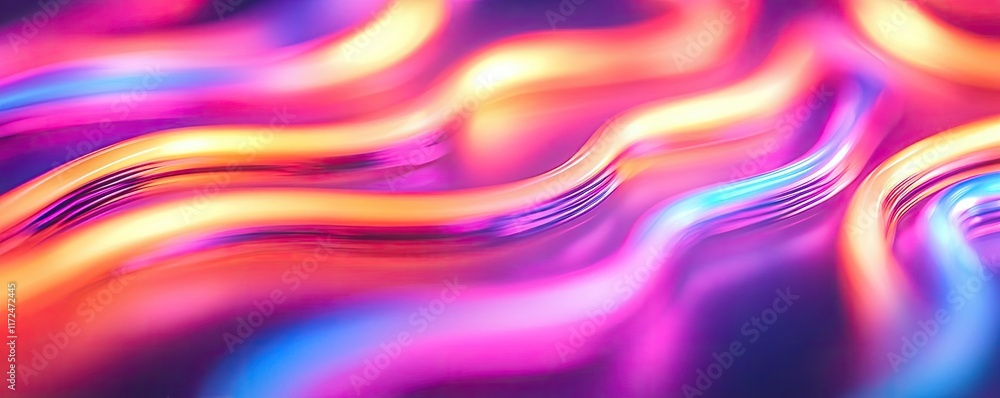 Poster neon abstract background concept. vibrant abstract background with flowing colorful waves and lights