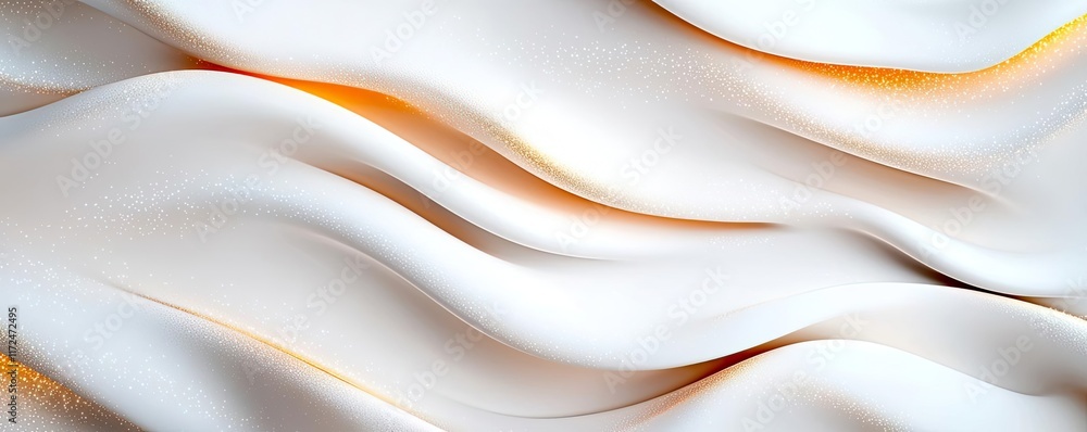 Poster glitter abstract background idea. elegant, flowing fabric texture with soft waves and warm hues crea