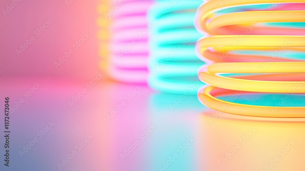 Poster neon abstract background concept. vibrant and colorful abstract spring design with neon colors and s