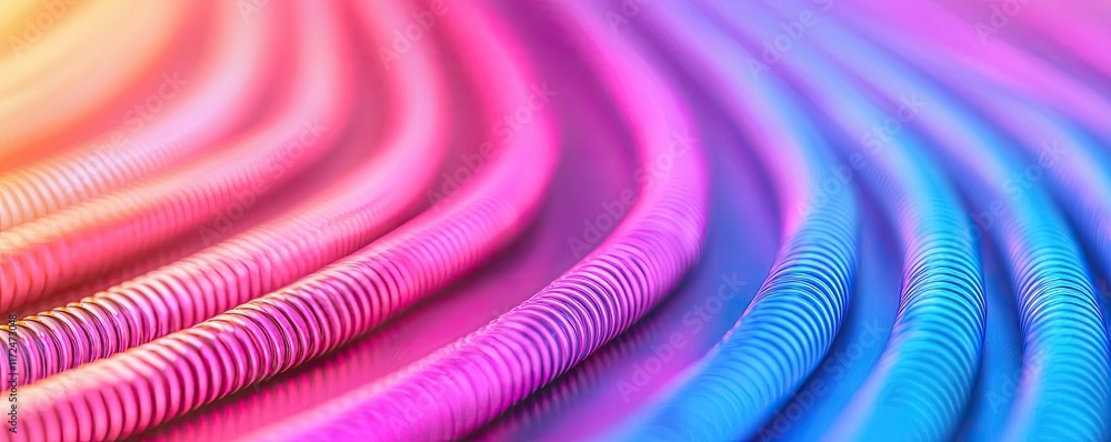 Poster neon abstract background concept. vibrant waves of color intertwine, creating a dynamic and visually
