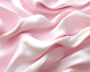 Fototapeta premium Soft pink fabric with elegant drapes and folds.