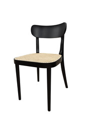 modern white chair furniture with white legs isolated on white background. With clipping path