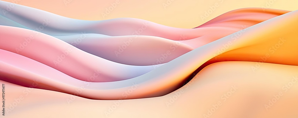 Poster pastel abstract background concept. abstract waves in soft pastel colors create a soothing and minim