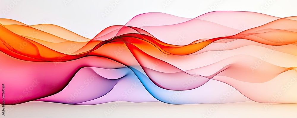 Poster pastel abstract background concept. a vibrant abstract design featuring flowing waves of colorful pa
