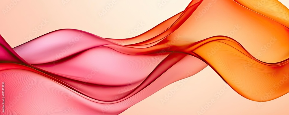 Poster pastel abstract background concept. abstract flowing waves in vibrant shades of red and orange creat