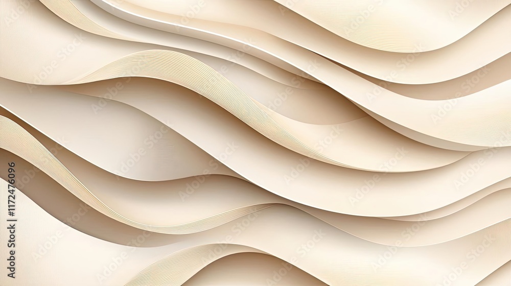 Poster pastel abstract background concept. abstract wavy background in soft beige tones for versatile desig