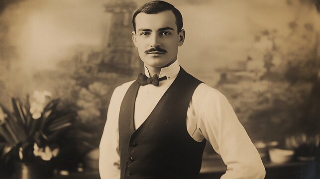 Vintage portrait of a man in formal attire.