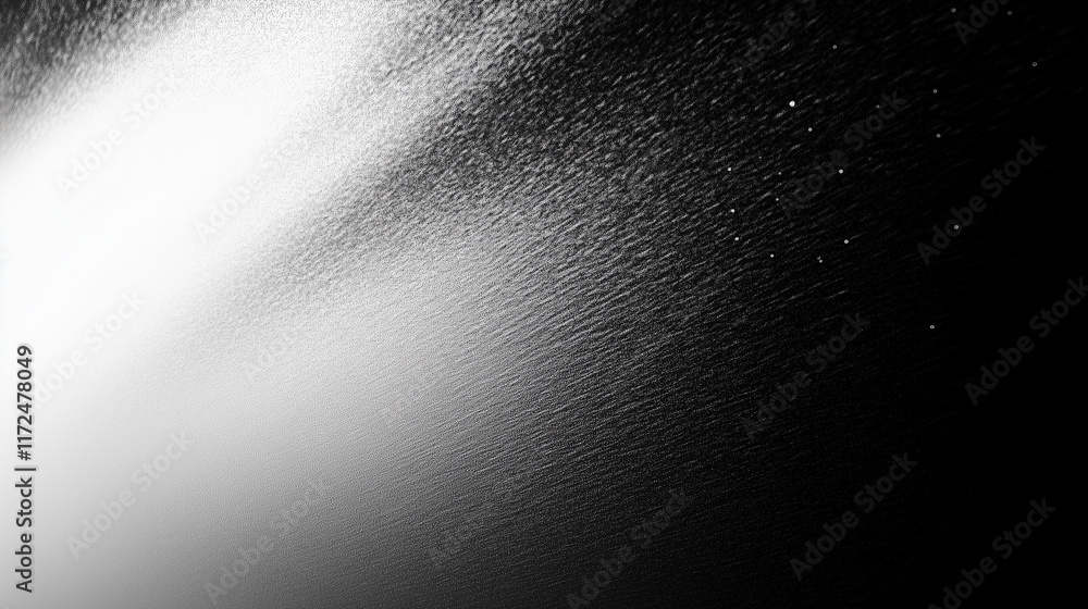 Aufkleber dramatic spotlight on grainy textured black and white abstract background with light and shadow effe