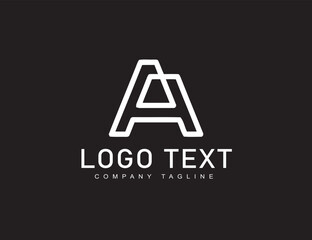 Negative Space Letter Logo