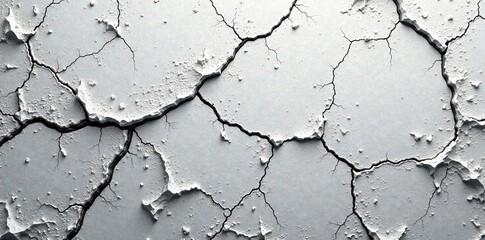 Silver grunge texture with uneven white cracks and splashes on a medium gray background, abstract effect, luxury, artistic