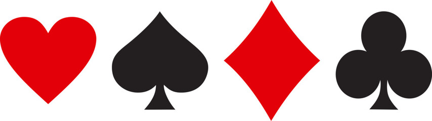 Suit deck of playing cards. Vector Illustration.
