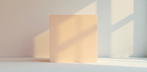 Tall rectangular box in a studio with natural light, minimalist, rectangle