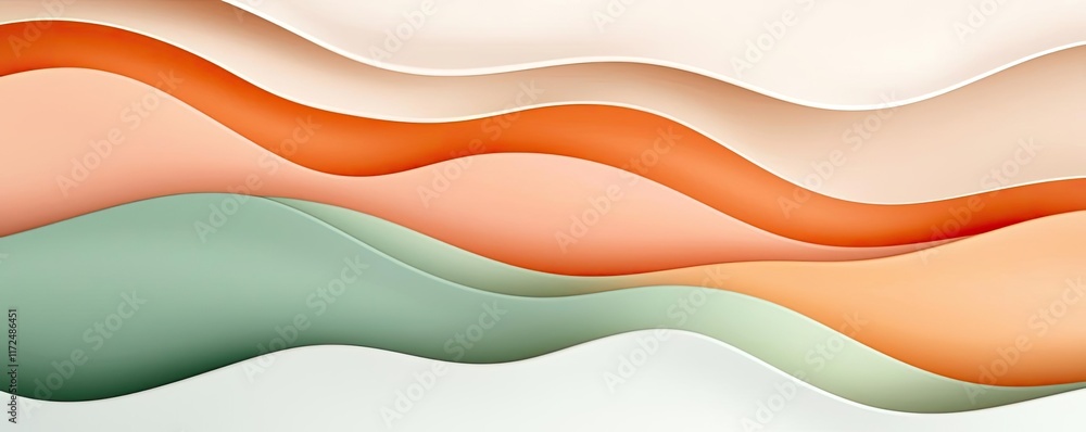 Poster pastel abstract background concept. a serene wave pattern showcasing soft colors in fluid motion and