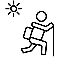 Tourist Line Icon Style