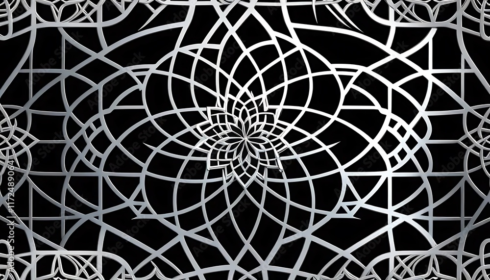 Poster abstract silver geometric web design pattern