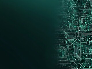 Fototapeta premium Abstract Green Circuit Board Technology Design