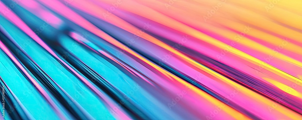 Poster neon abstract background concept. vibrant abstract background featuring colorful, flowing lines and 