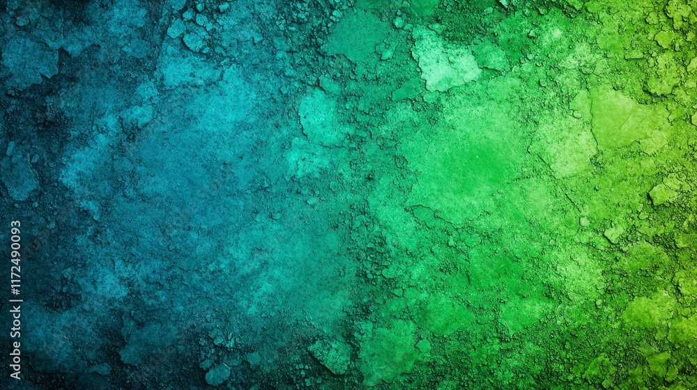 Poster abstract textured background featuring a gradient transition from blue to green, evoking a sense of 