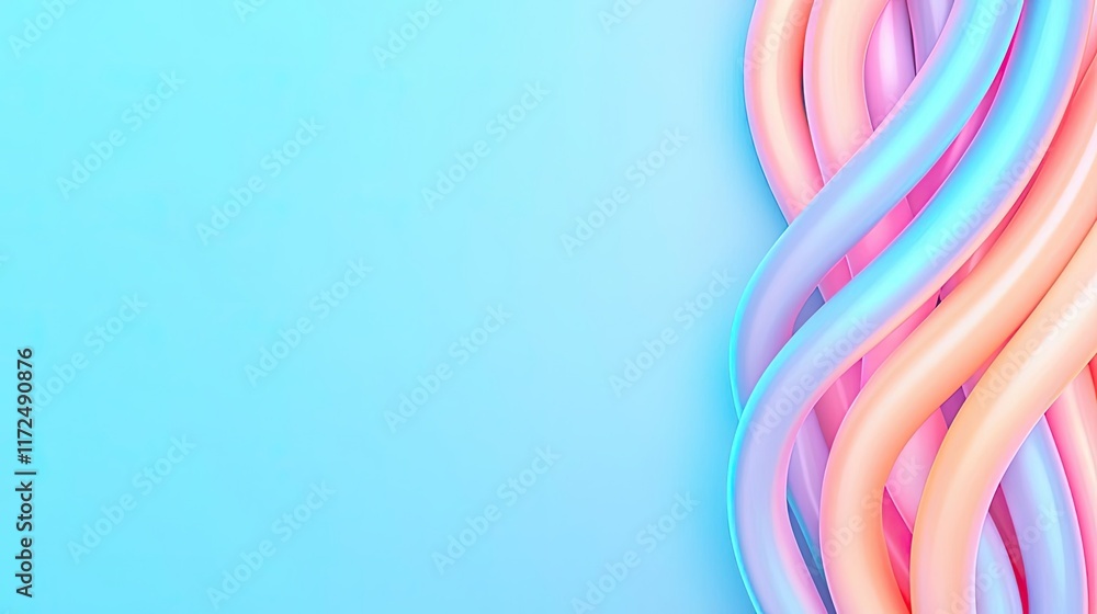 Poster neon abstract background concept. colorful wavy lines creating a vibrant abstract background design.