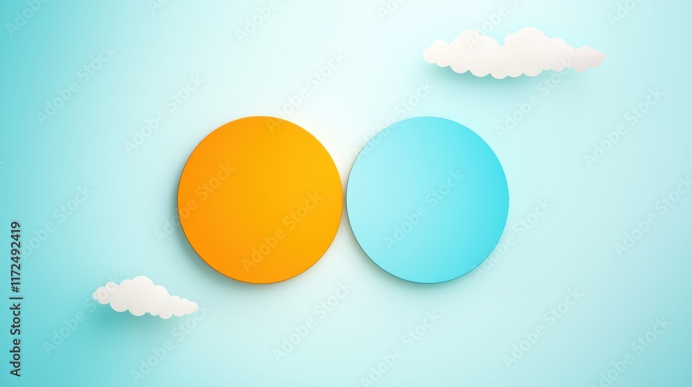 Poster a minimalist venn diagram with two overlapping circles, one representing logic and the other represe