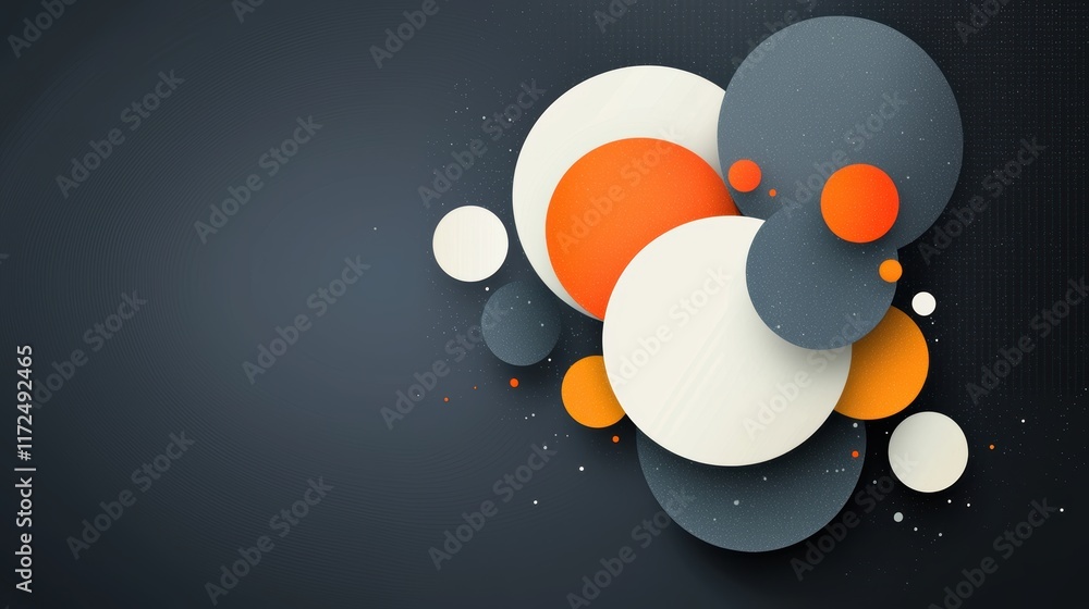 Poster an abstract representation of a venn diagram with glowing circles and overlapping areas, symbolizing