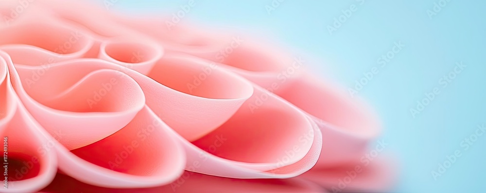 Poster pastel abstract background concept. close-up of gentle pink curves creating a soft and delicate text