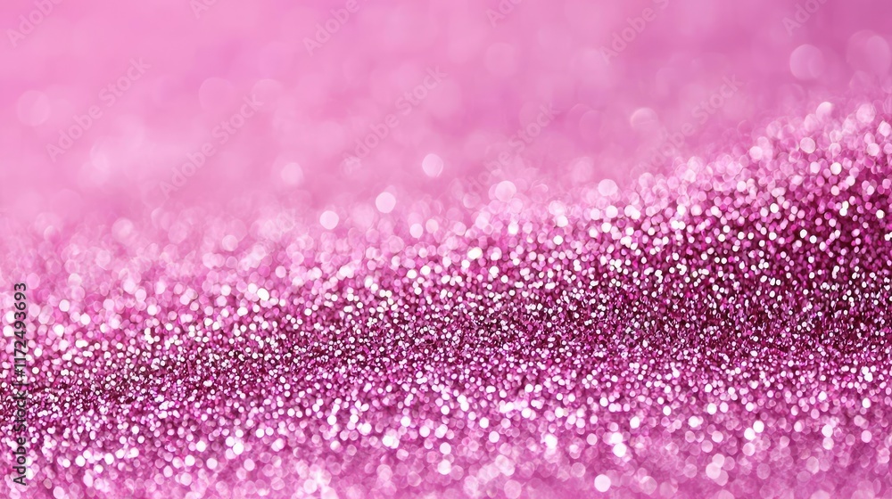 Poster glitter abstract background idea. close-up of sparkling pink glitter creating a shimmering wave effe