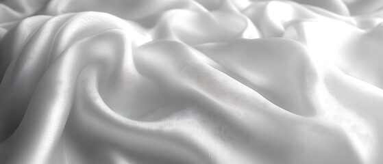 Obraz premium Draped white silk fabric texture. (2)
