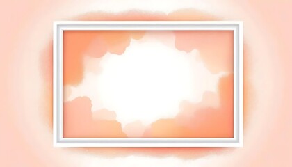 Peach Watercolor Abstract Frame Design