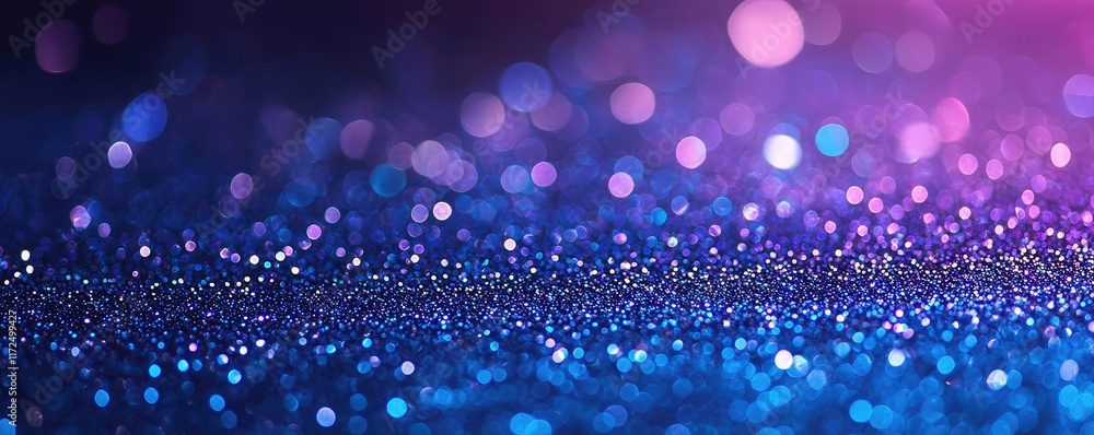 Poster glitter abstract background idea. vibrant bokeh lights create a magical sparkling effect in varying 