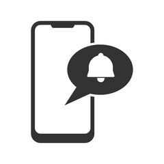 Vector illustration of smartphone alarms icon in dark color and transparent background(PNG).