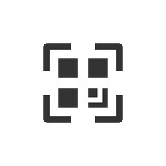 Vector illustration of barcode icon in dark color and transparent background(PNG).