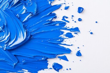 Fototapeta premium A blue colour on a white. Generative AI
