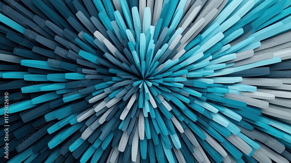 Poster splash abstract background idea. abstract design with vibrant blue and gray tones radiating in dynam