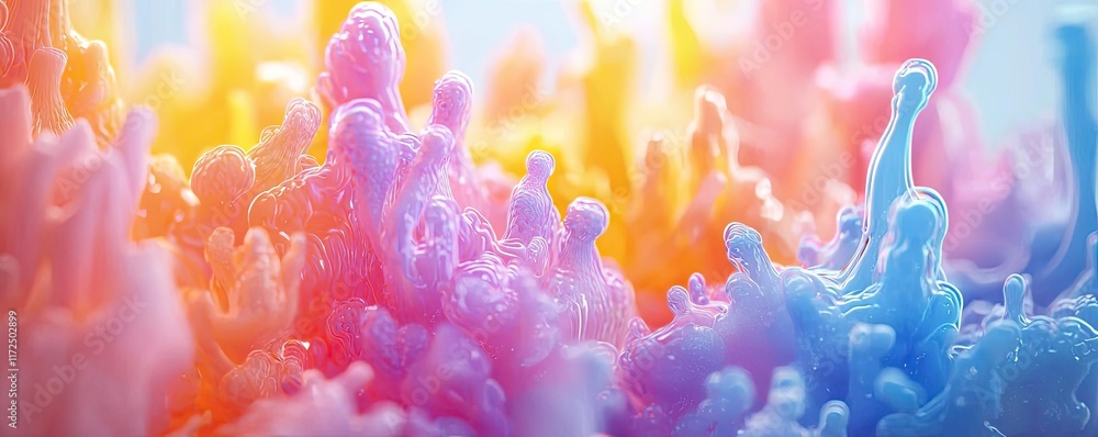 Poster splash abstract background idea. vibrant abstract colors blending in a stunning artistic display of 