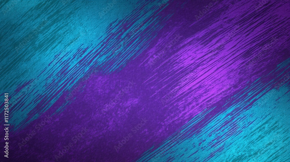 Poster vibrant abstract background featuring dynamic brush strokes in shades of purple and teal, creating a