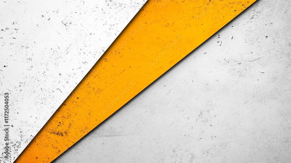 Poster abstract geometric background featuring a textured yellow and white overlay with a modern edge and m