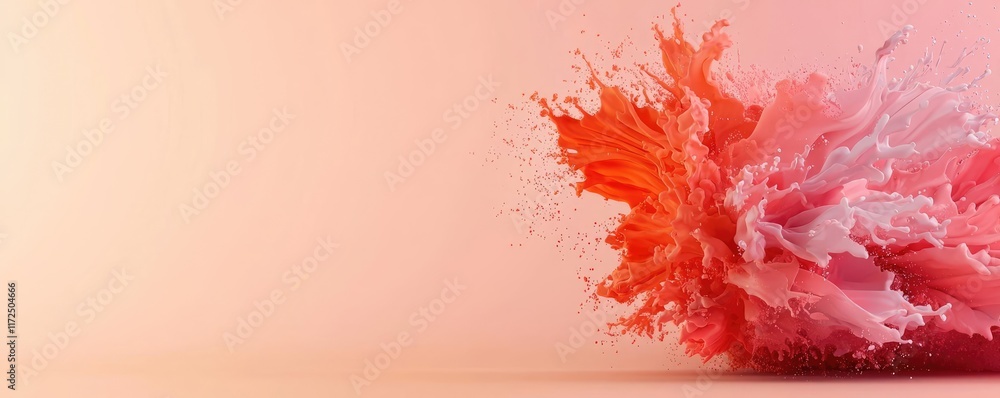 Poster splash abstract background idea. vibrant abstract splash in shades of pink creating an artistic visu